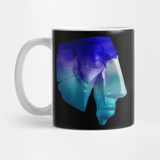 Broken profile in marine watercolor Mug